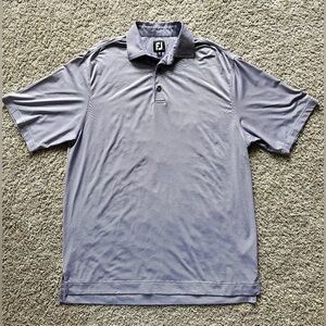 FOOTJOY Purple With White Stripes Men’s Large Tall Golf Polo Shirt